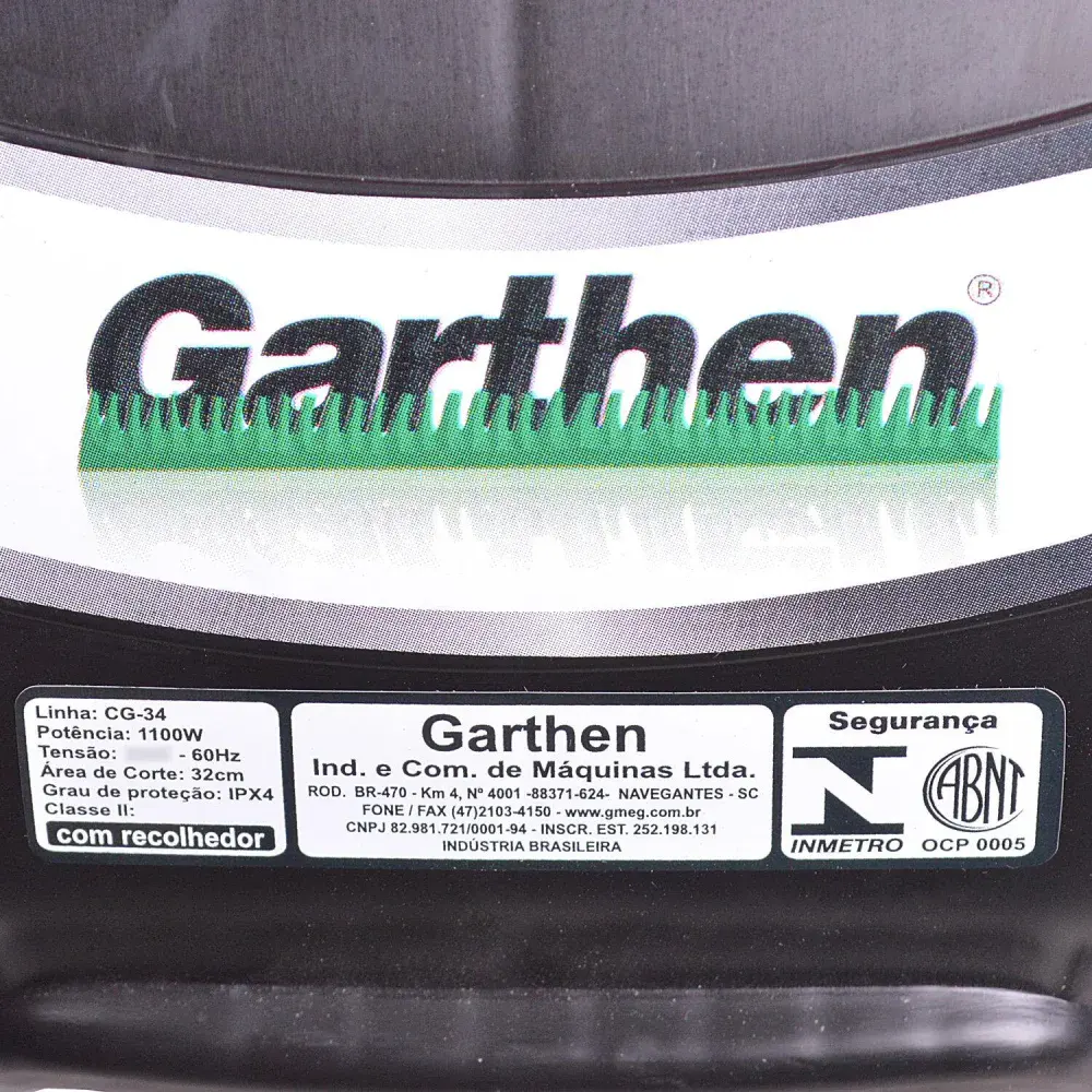 Cortador de grama elétrico com recolhedor 1100W Garthen — fotografia 5