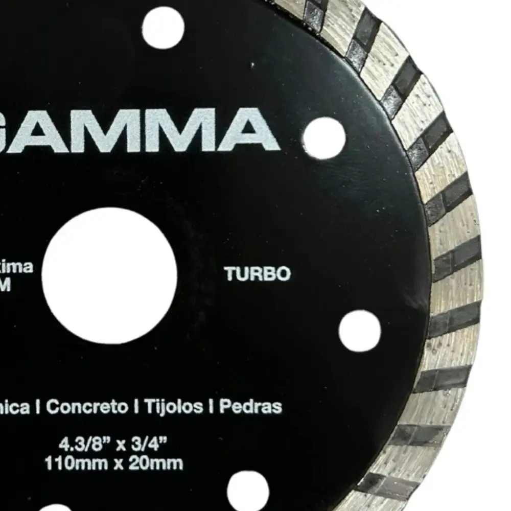 Disco de Corte Diamantado Turbo 110mm x 20mm G19575AC GAMMA — fotografia 4