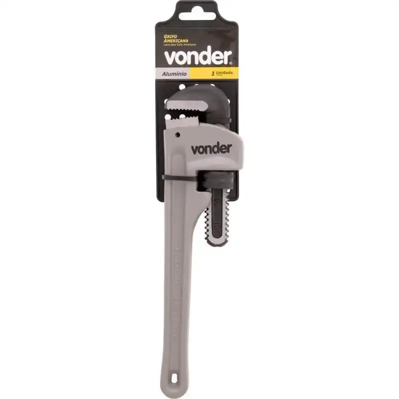 Chave grifo 10 POL 250 MM tipo americana em alumínio Vonder — fotografia 3