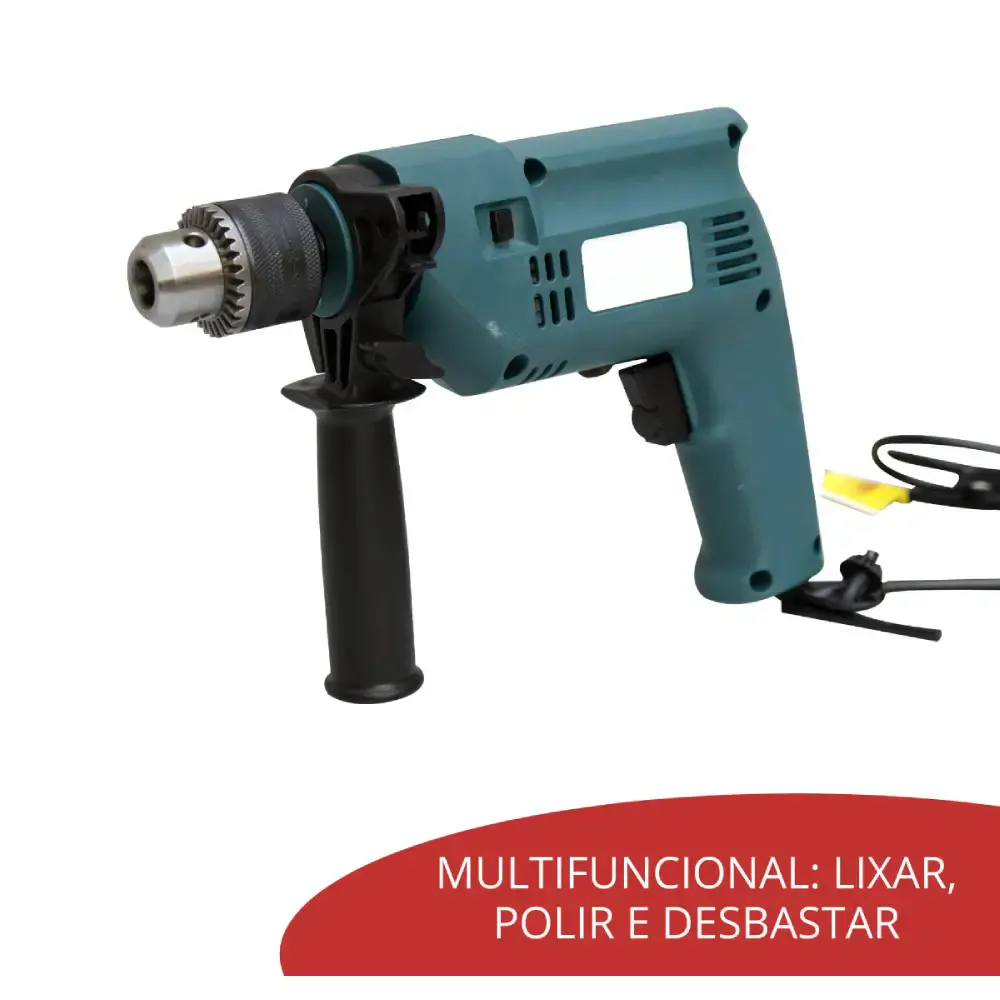 Furadeira de impacto 3/8 POL 550W Evald 220 V — fotografia 9
