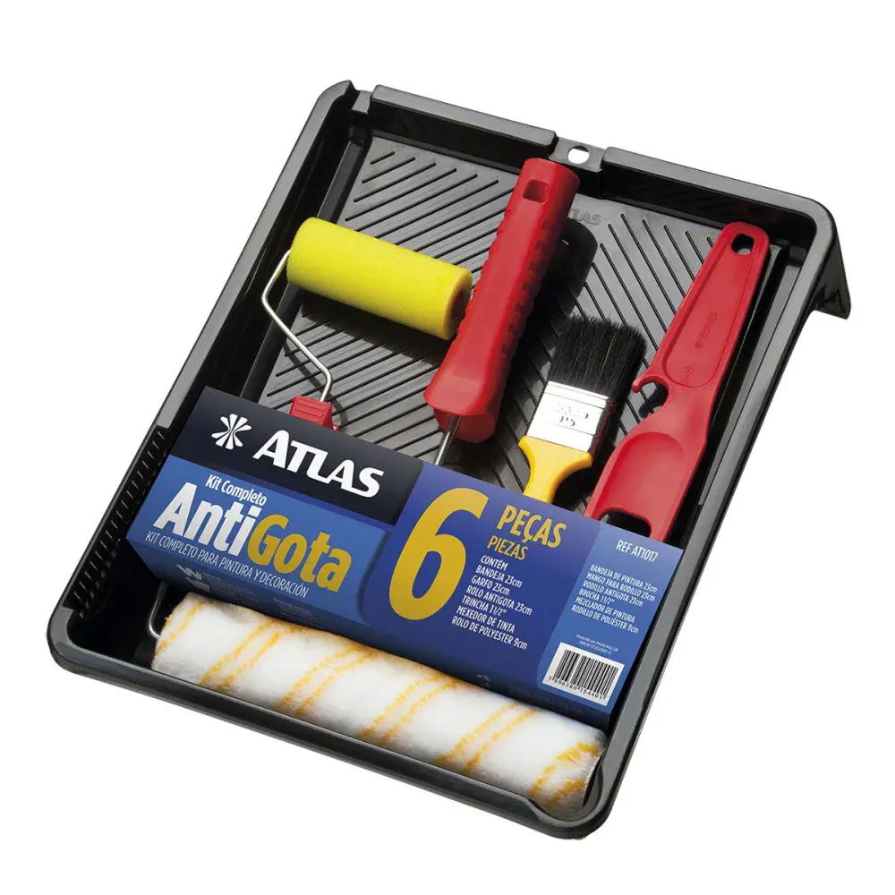Kit pintura anti gotas com 6 peç AT1017 atlas.