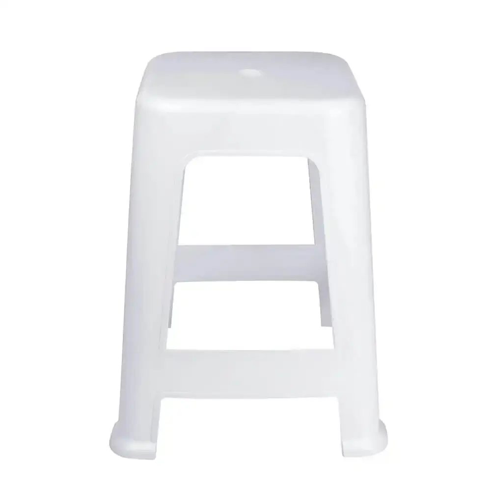 Banqueta Plástica 41 x 36 cm Várias Cores MOR Branco — fotografia 7