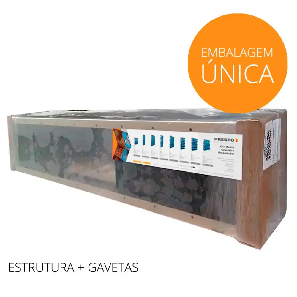 Kit estante prática 54/5 com 54 caixas 93010 Presto — fotografia 3