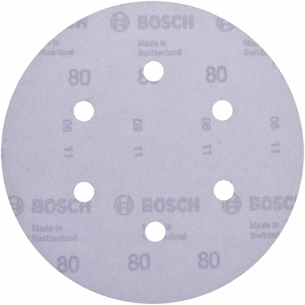 Lixa disco velcro para madeira 5 peç 150MM G80 Bosch — fotografia 4