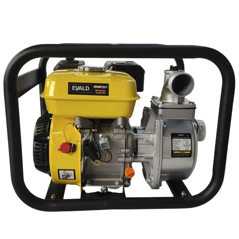 Bomba motobomba gasolina 7 HP 4 tempos auto escorvante EVSWP20 Evald — fotografia 5