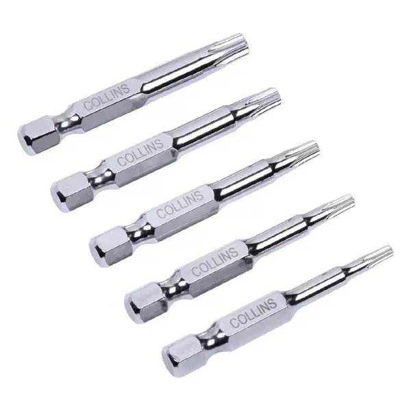 Jogo de bits 1/4 torx 50MM 5 peç Collins — fotografia 5