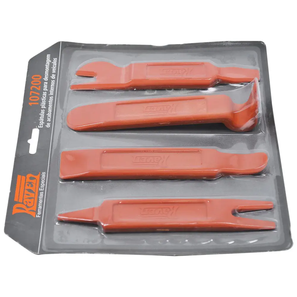 Conjunto de espátulas plásticas para remover acabamentos internos Raven — fotografia 4