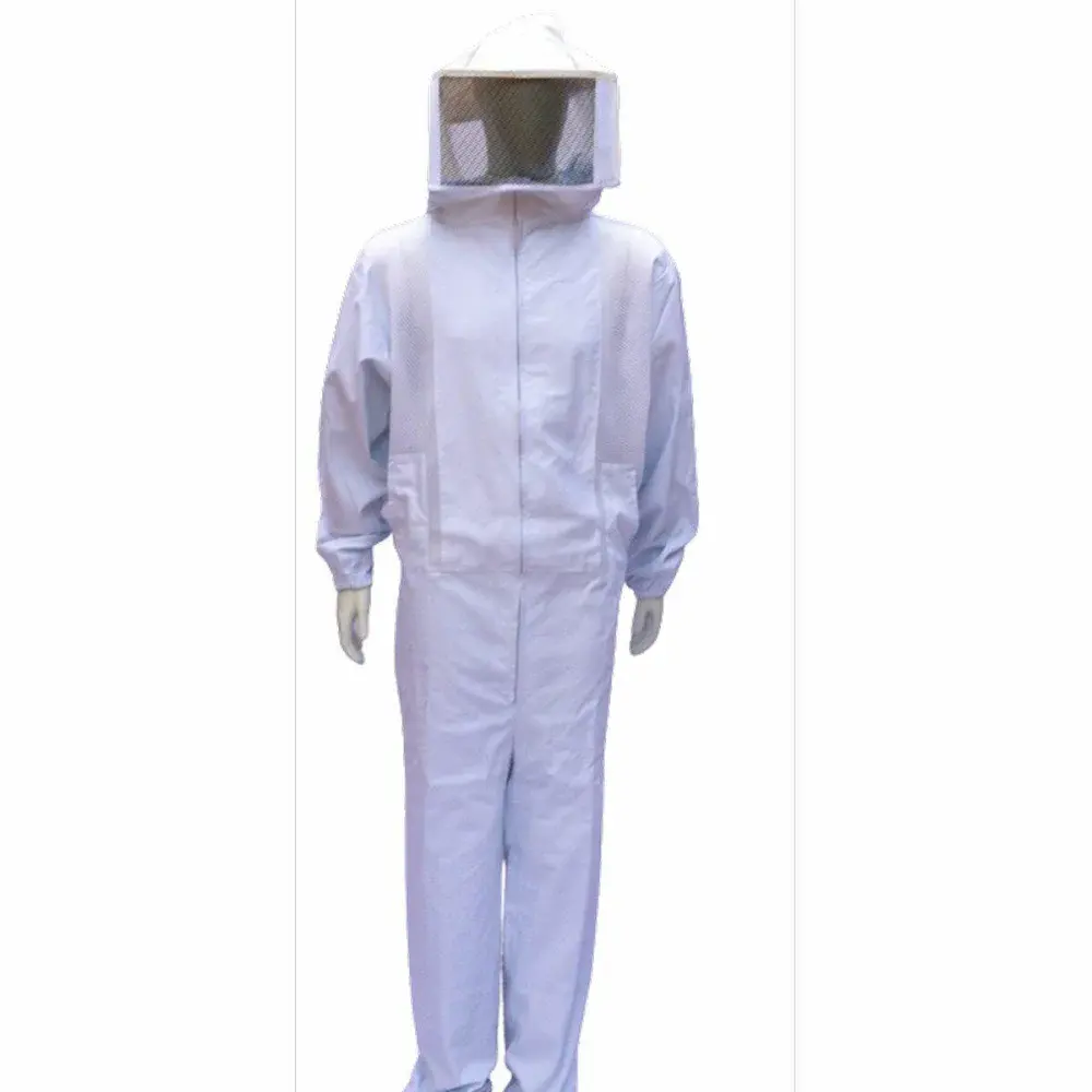 Macacão apicultor brim ventilado máscara g Worker — fotografia de referência