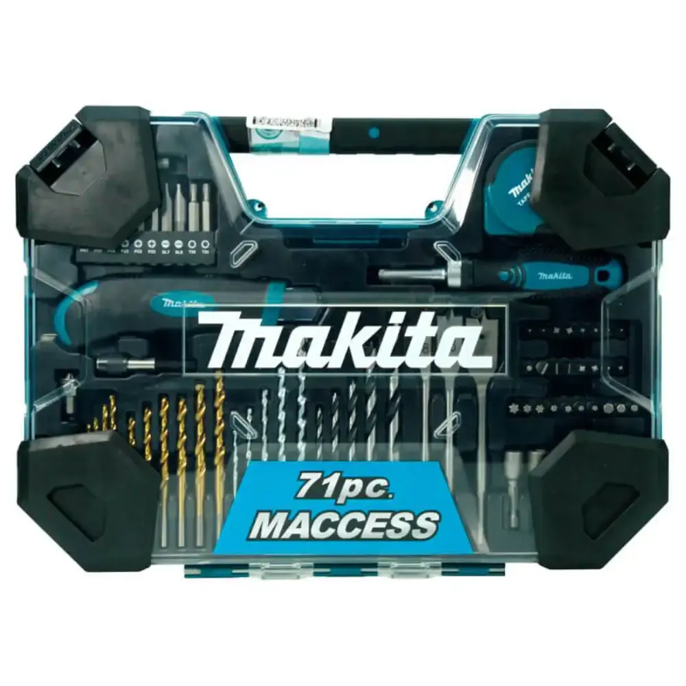 Kit de acessórios maccess com 71 peças E-22589 Makita — fotografia de referência