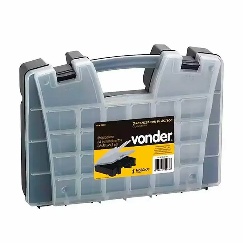 Organizador plástico com 34 compartimentos OPV 0200 Vonder — fotografia de referência