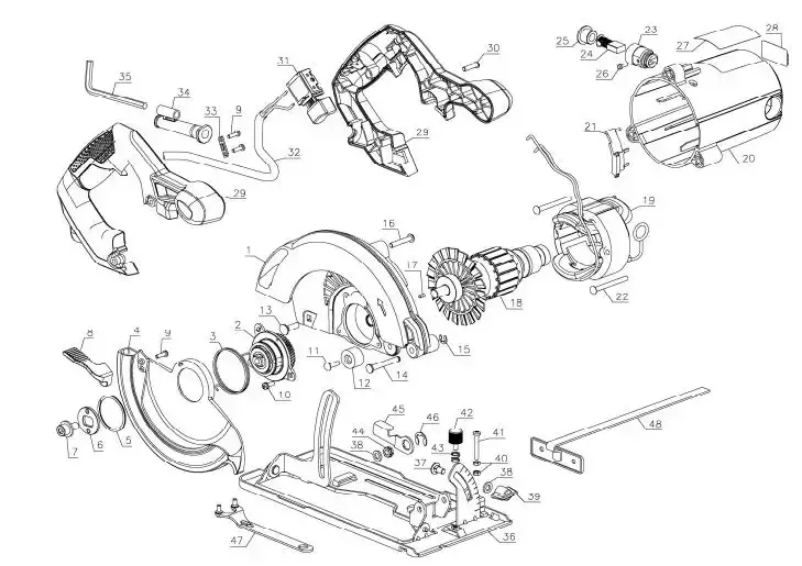 Induzido para serra circular CS1024 220V black&decker