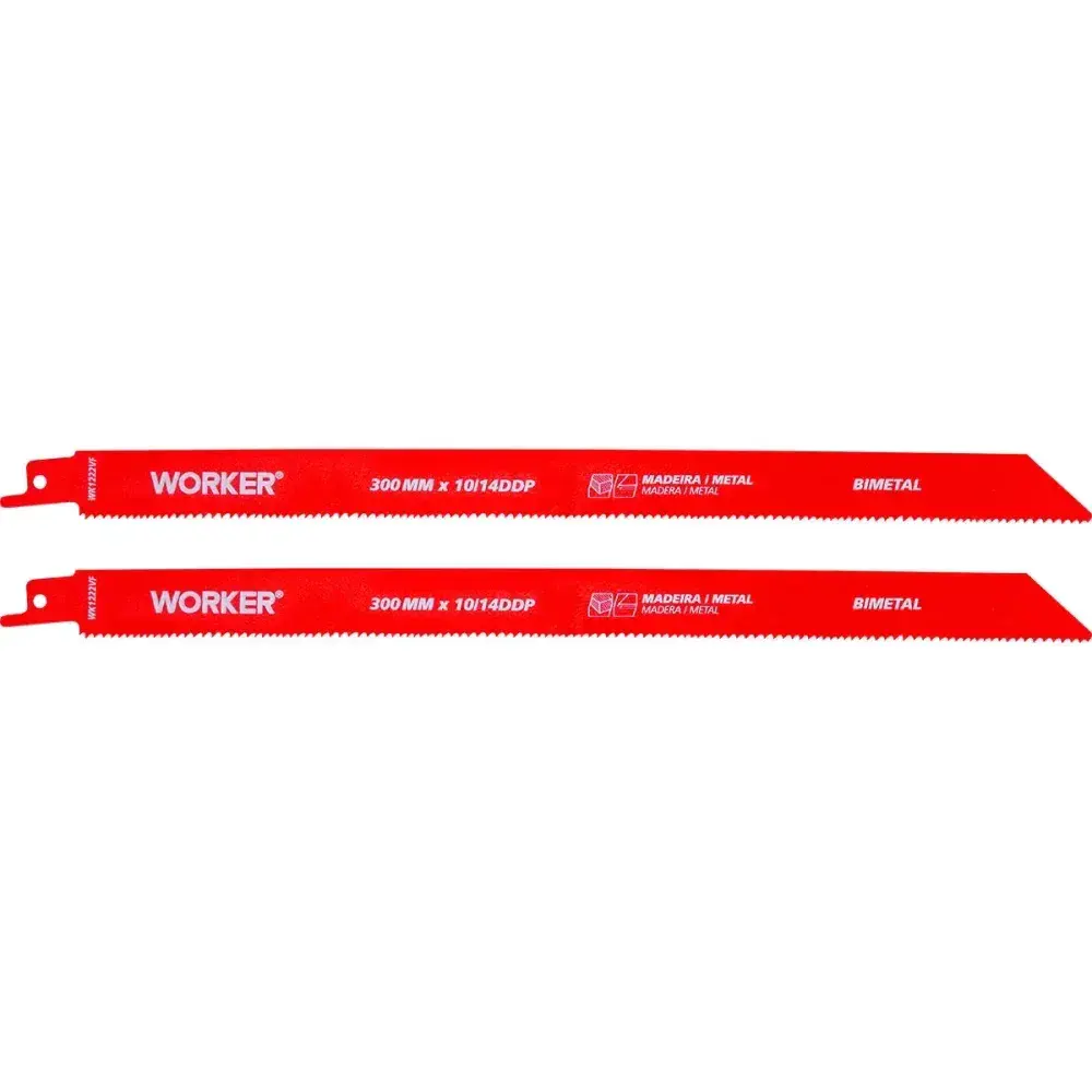 Lâmina para serra sabre bimetálica 1/2” 300MM 10/14 dentes Worker — fotografia 6