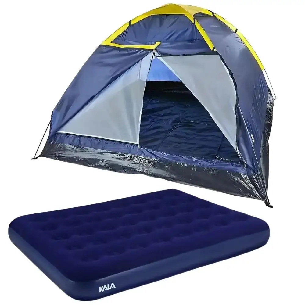 Barraca para camping 3 pessoas san valentin com colchão inflável de casal Kala — fotografia 3