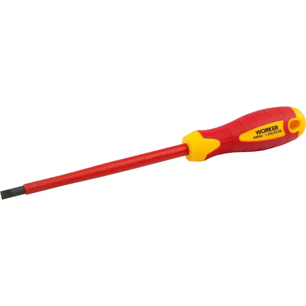 Chave de fenda simples vde em cromo vanádio 6,5X150MM Worker — fotografia 8