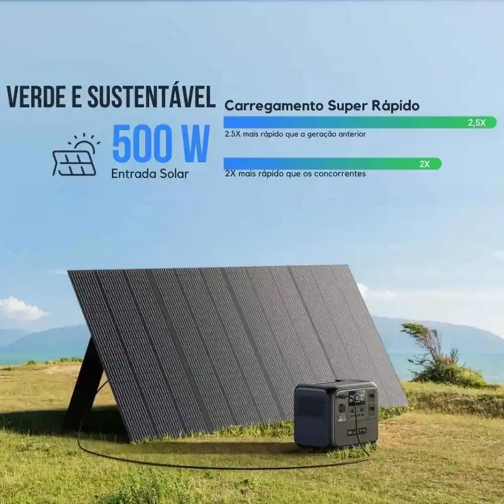 Estação de armazenamento de energia portátil 1000W 768WH AC70 220V Bluetti — fotografia 5