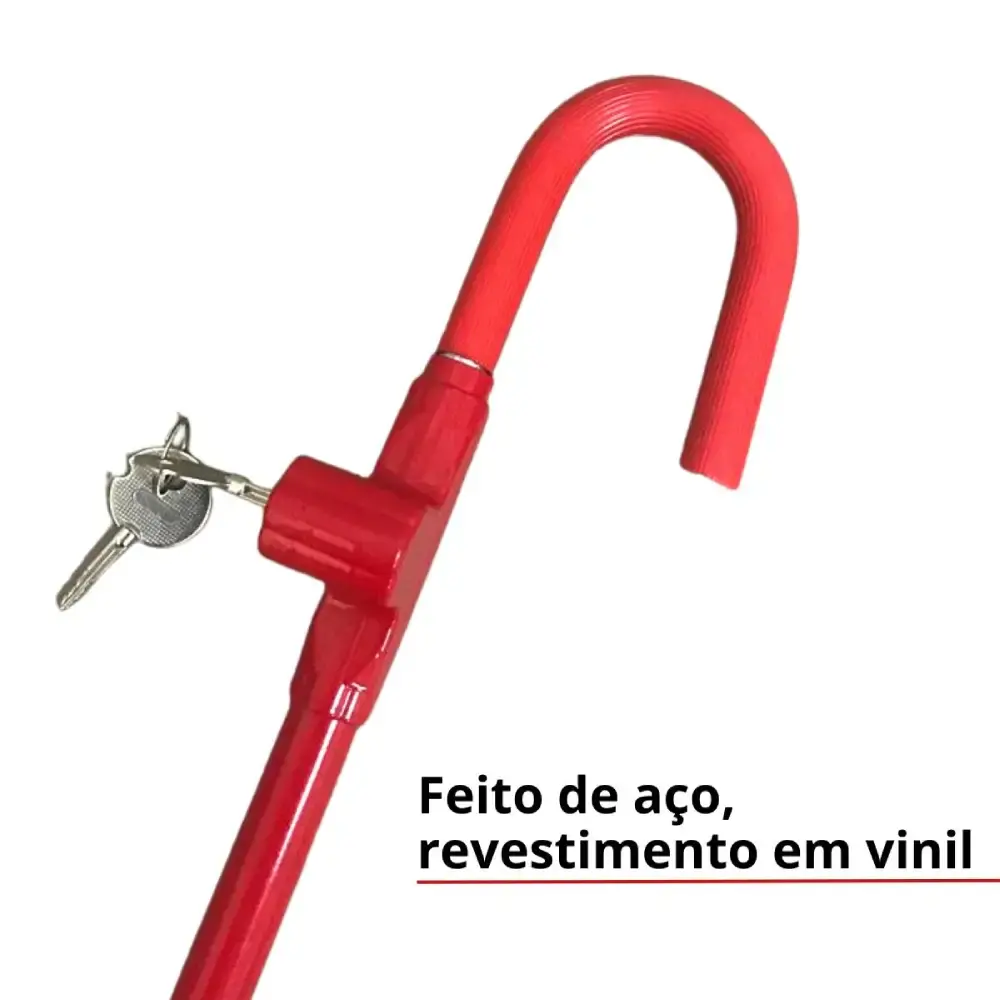 Trava carneiro volante antifurto com chave iwtca ImportWay — fotografia 4