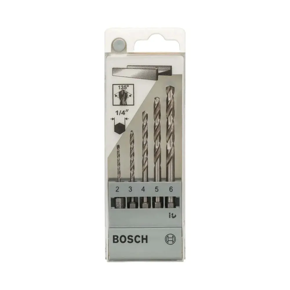 Jogo brocas de aço rápido hss-g 2 à 6 mm Bosch - 5 peç — fotografia 8