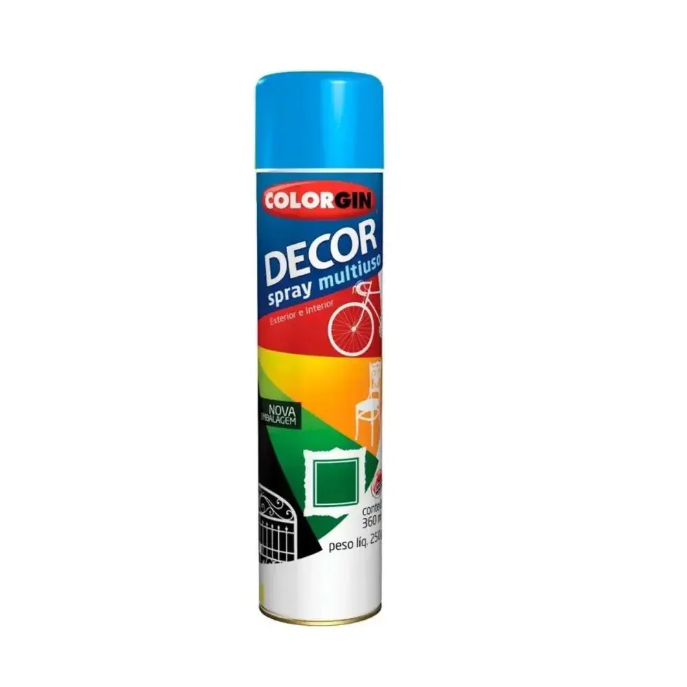 Tinta spray decor azul médio Colorgin — fotografia 2