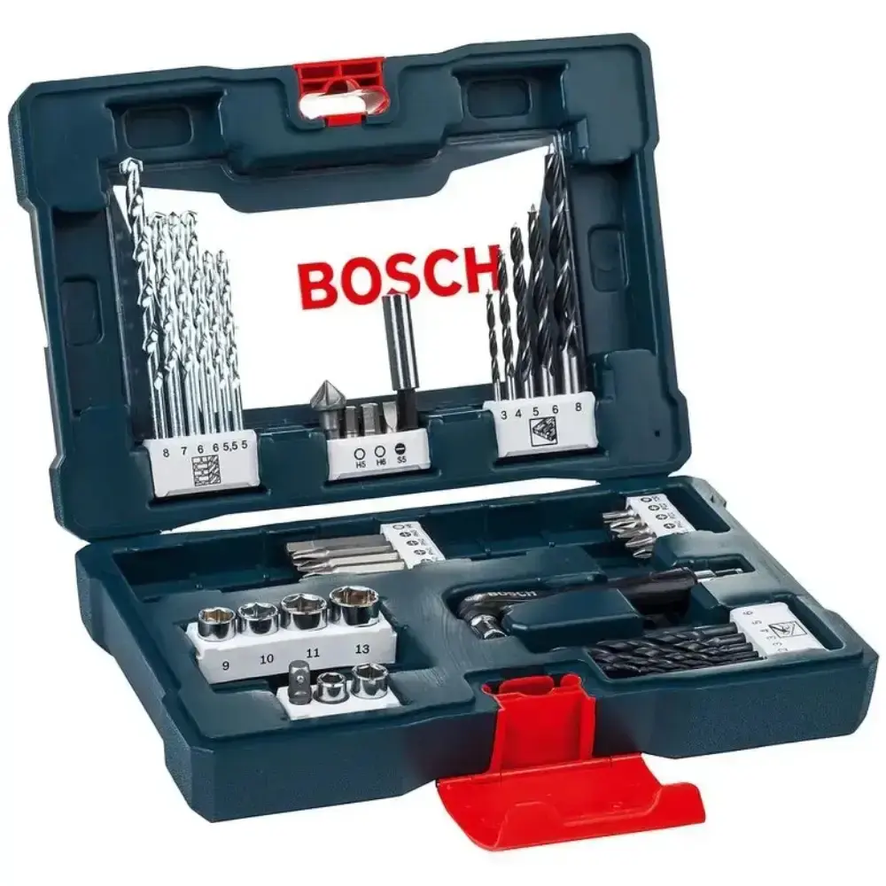 Furadeira impacto 1/2 POL 550W GSB 550 RE e kit brocas e pontas bits 41 peças Bosch 110 V — fotografia 5