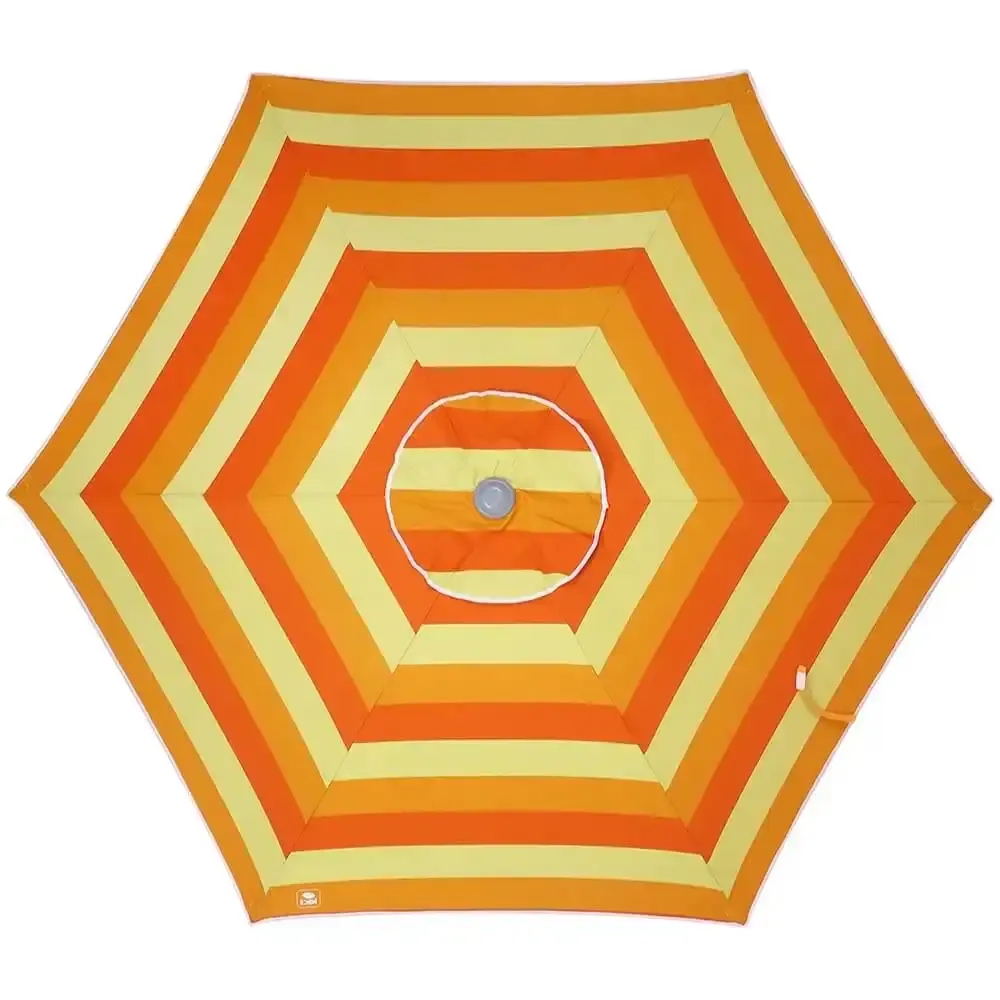 Ombrellone 2,40 metros em alumínio FPS 100 premium laranja e amarelo BEL Belfix — fotografia 3