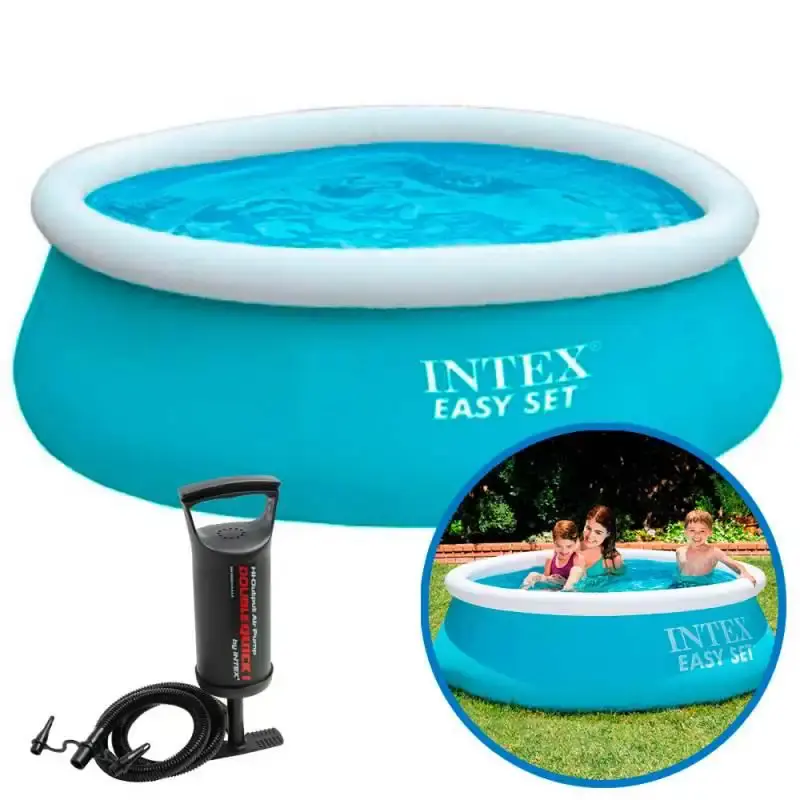Piscina Inflável 880 Litros 1.83 x 51 CM Infantil c/ Bomba Manual EASY SET 28101 INTEX