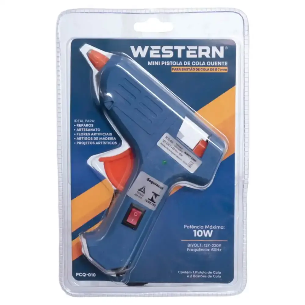 Pistola de cola quente 10W bivolt PCQ-010 Western — fotografia 3