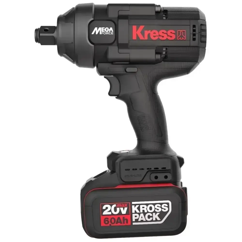 Chave de impacto 3/4 POL e esmerilhadeira angular 5 POL com carregador e bateria 20V 4.0AH Kress — fotografia 4