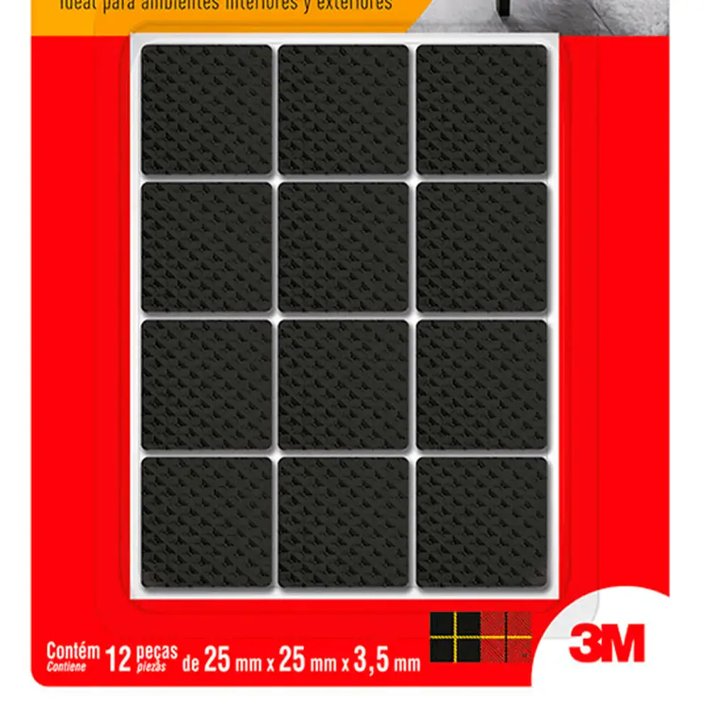 Protetor Anti Risco Quadrado M Preto 8 unidades HB004262836 3M — fotografia 5