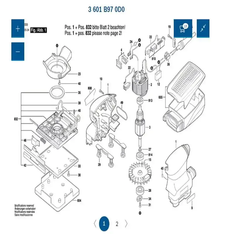 Interruptor para lixadeira orbital GSS 140A bivolt 1607200190 Bosch — fotografia 4