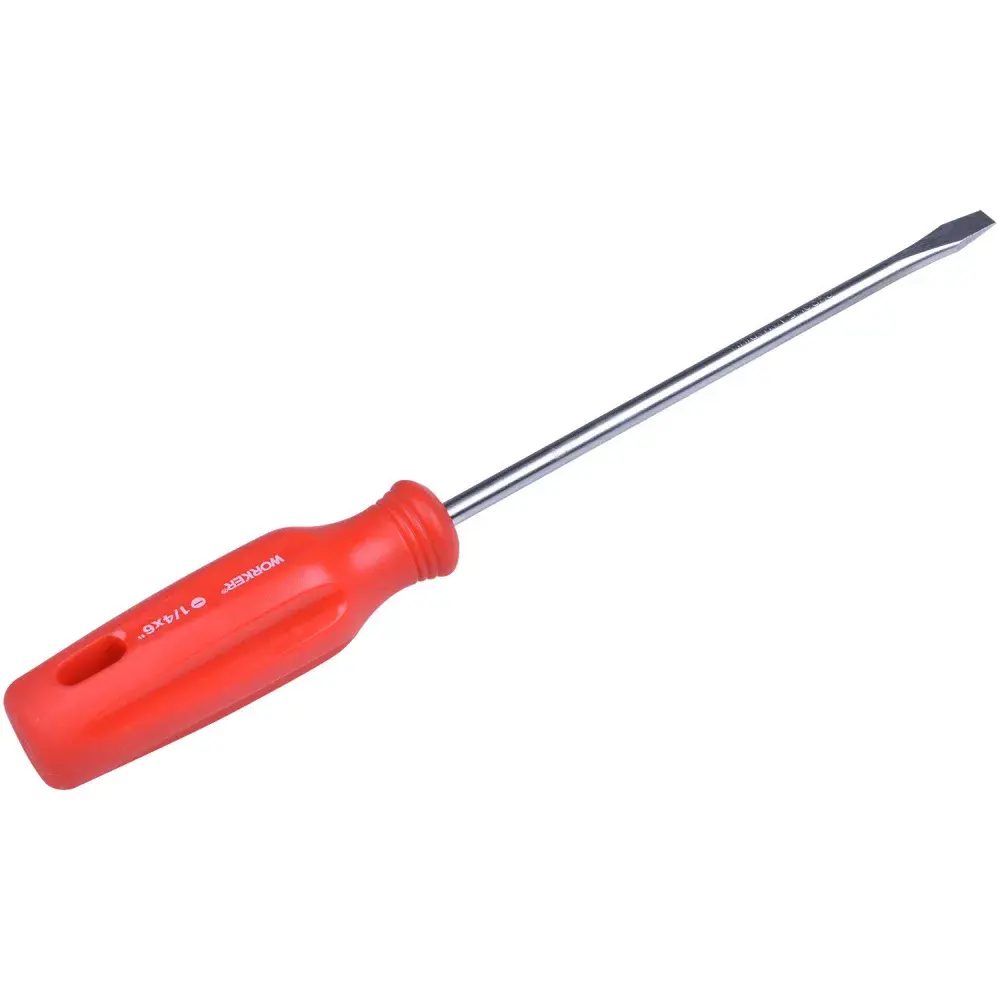 Chave de fenda simples 1/4″ x 6″ Worker — fotografia 3