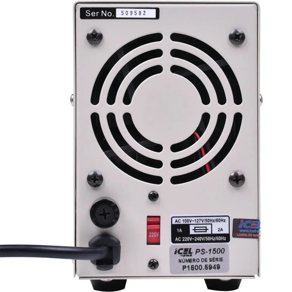 Fonte de alimentação PS-1500 3A 15V bivolt Icel — fotografia 9