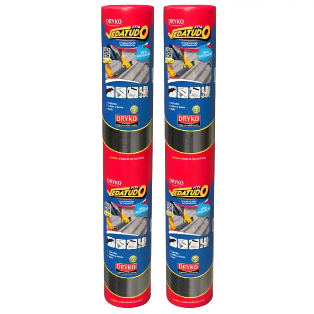 Fita autoadesiva asfáltica 90CM x 10M 2 unidades Dryko