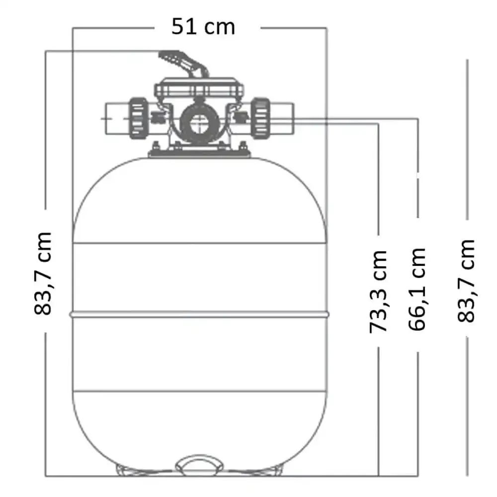 Filtro para Piscina até 70.000 Litros GRE 500 3/4 CV GRE by Fluidra — fotografia 4