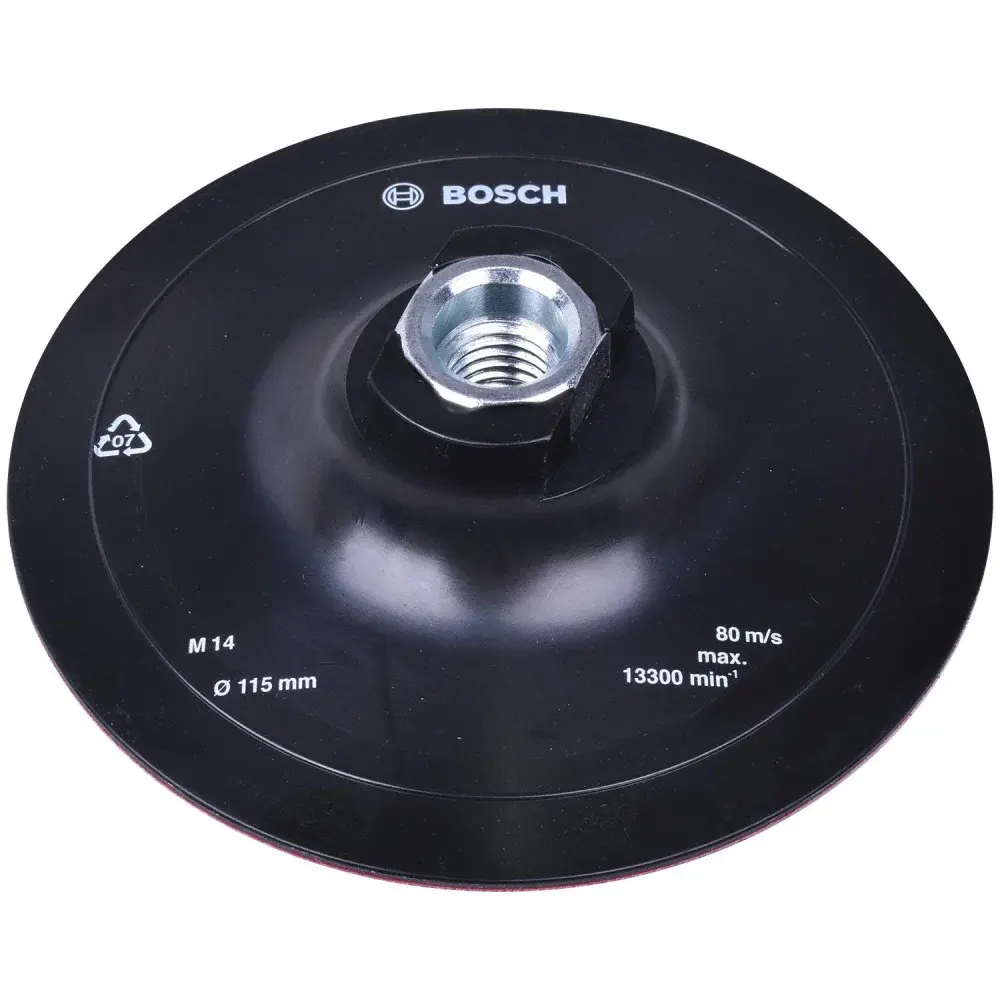 Prato autoaderente para esmerilhadeira com velcro 115MM Bosch — fotografia 3