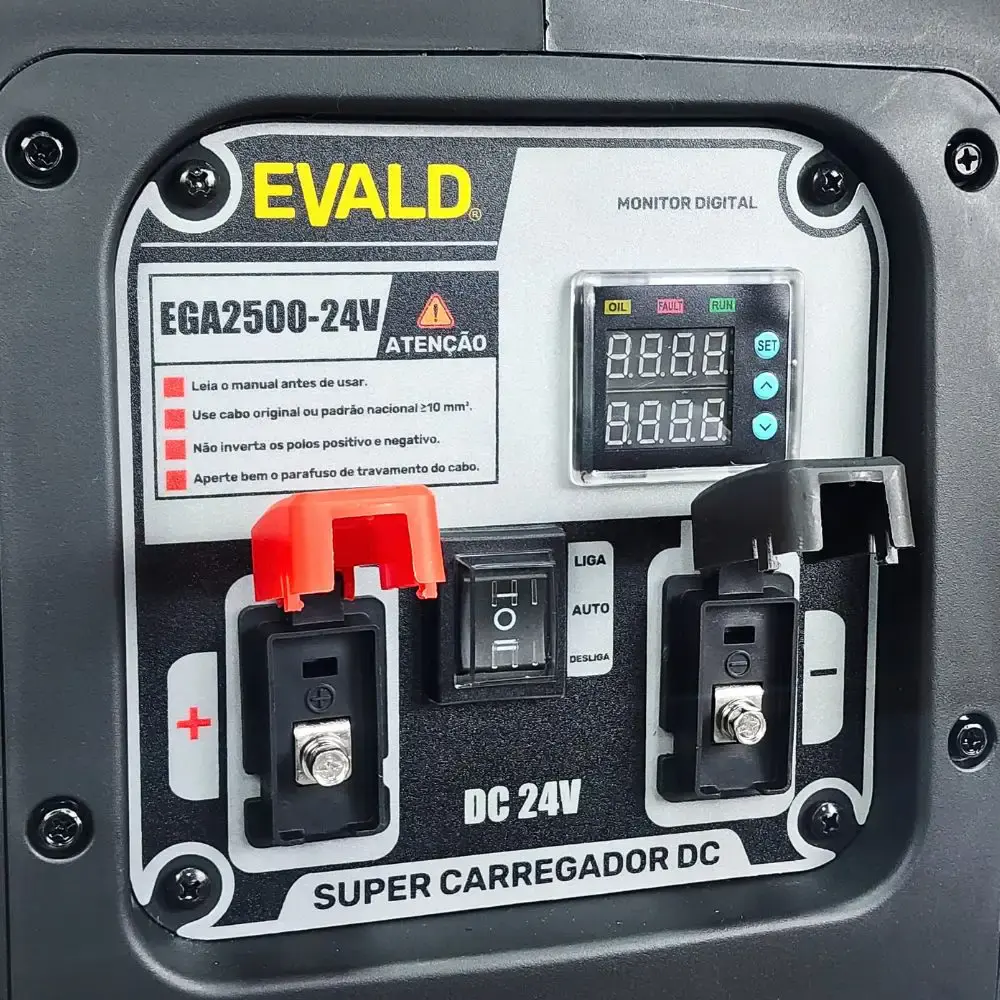 Gerador a gasolina automotivo para baterias 24V inteligente caminhão motorhome EGA2500-24V Evald — fotografia 3