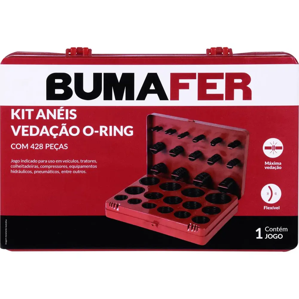 Kit anéis de vedação o-ring com 428 peç Bumafer — fotografia 5