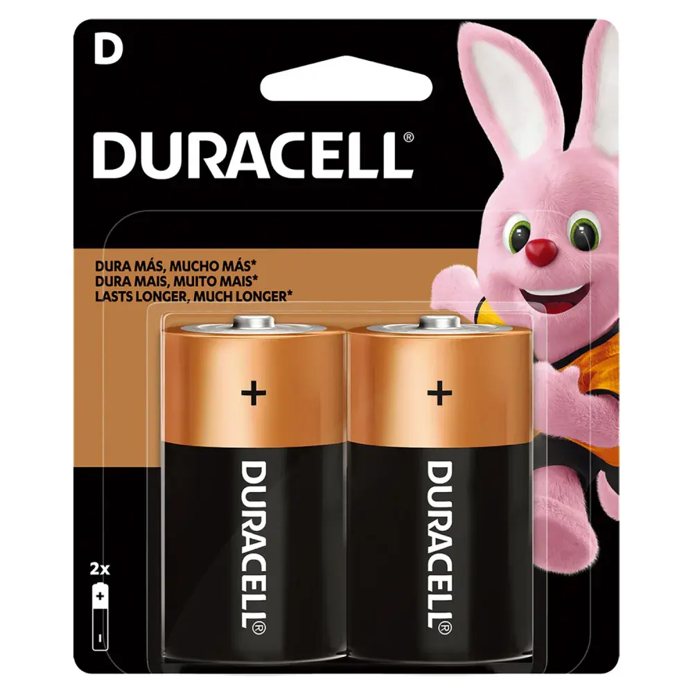Pilha alcalina d grande 2 peç Duracell