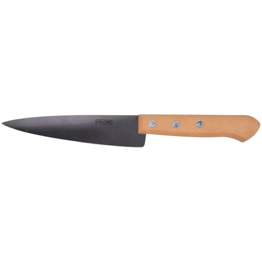 Faca peixeira para cozinha com cabo de madeira 6" Collins