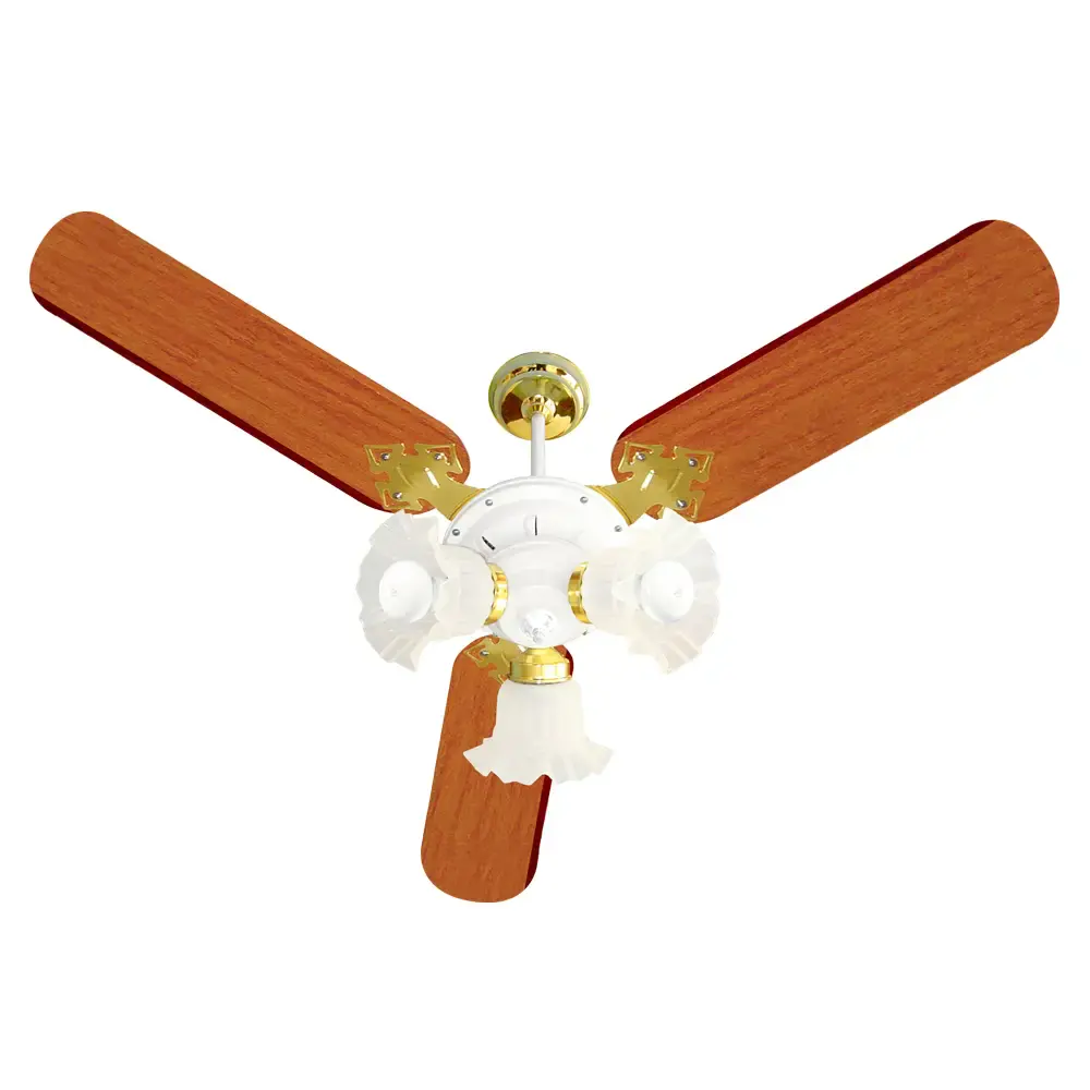 Ventilador de teto 3 pás 130W branco/mogno Venti-delta