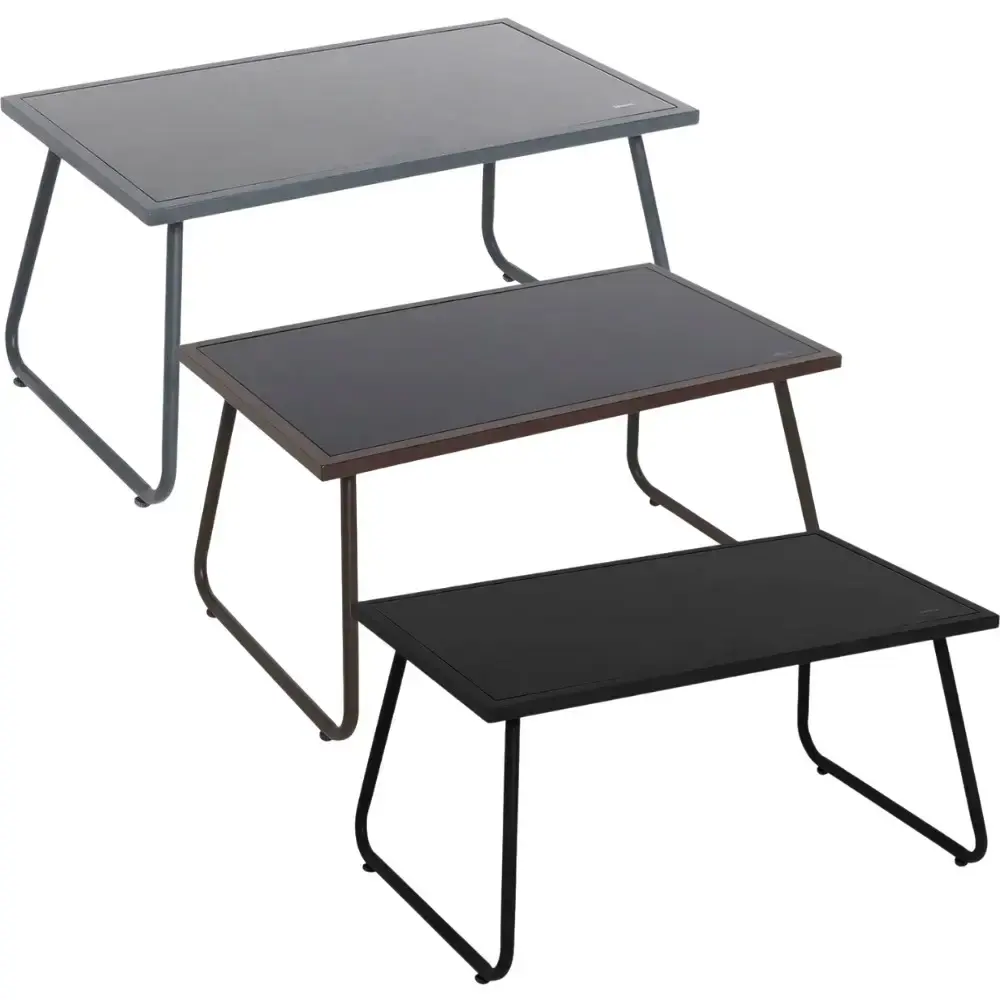 Conjunto de mesa e 3 cadeiras para jardim weekend BEL Cinza Belfix — fotografia 3