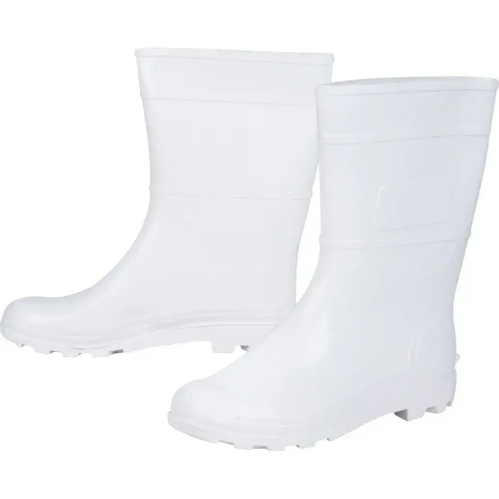 Bota pvc branca nr 40 cano médio com forro Kala — fotografia 5