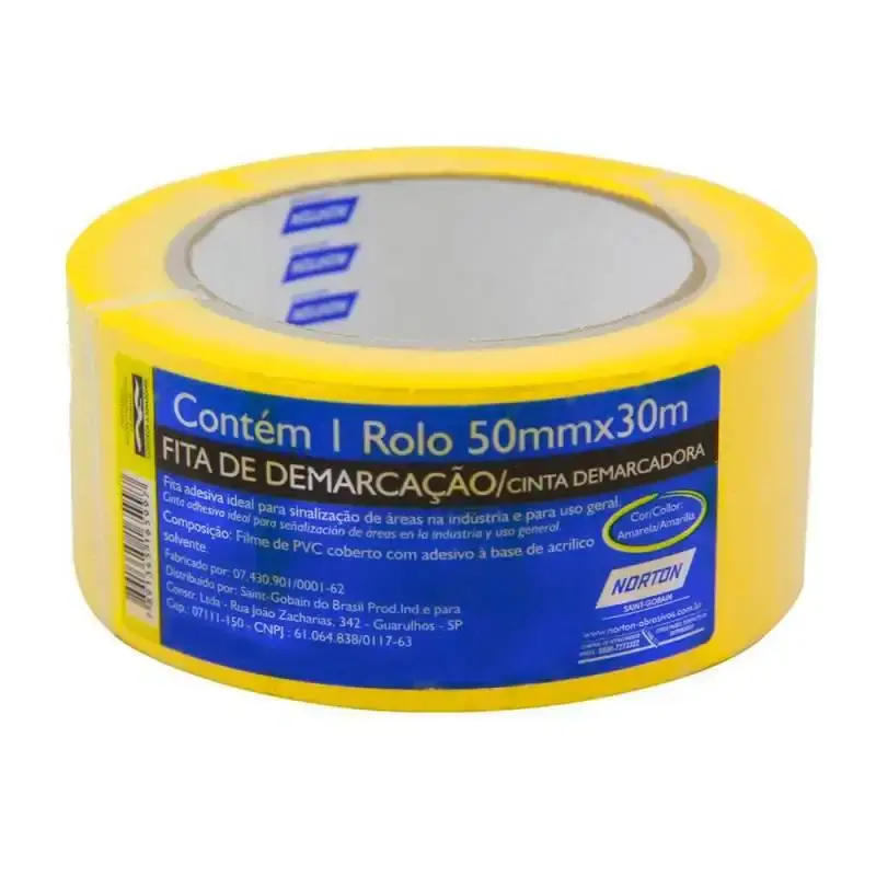 Fita Para Demarcação de Solo Amarela 30M x 5CM 63642536582 NORTON — fotografia 3