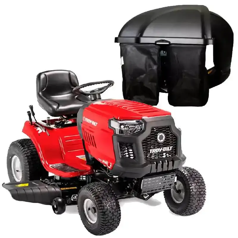 Trator para cortar grama 19.5HP à gasolina 4T 547CC bomba de óleo troy-bilt + recolhedor — fotografia 8