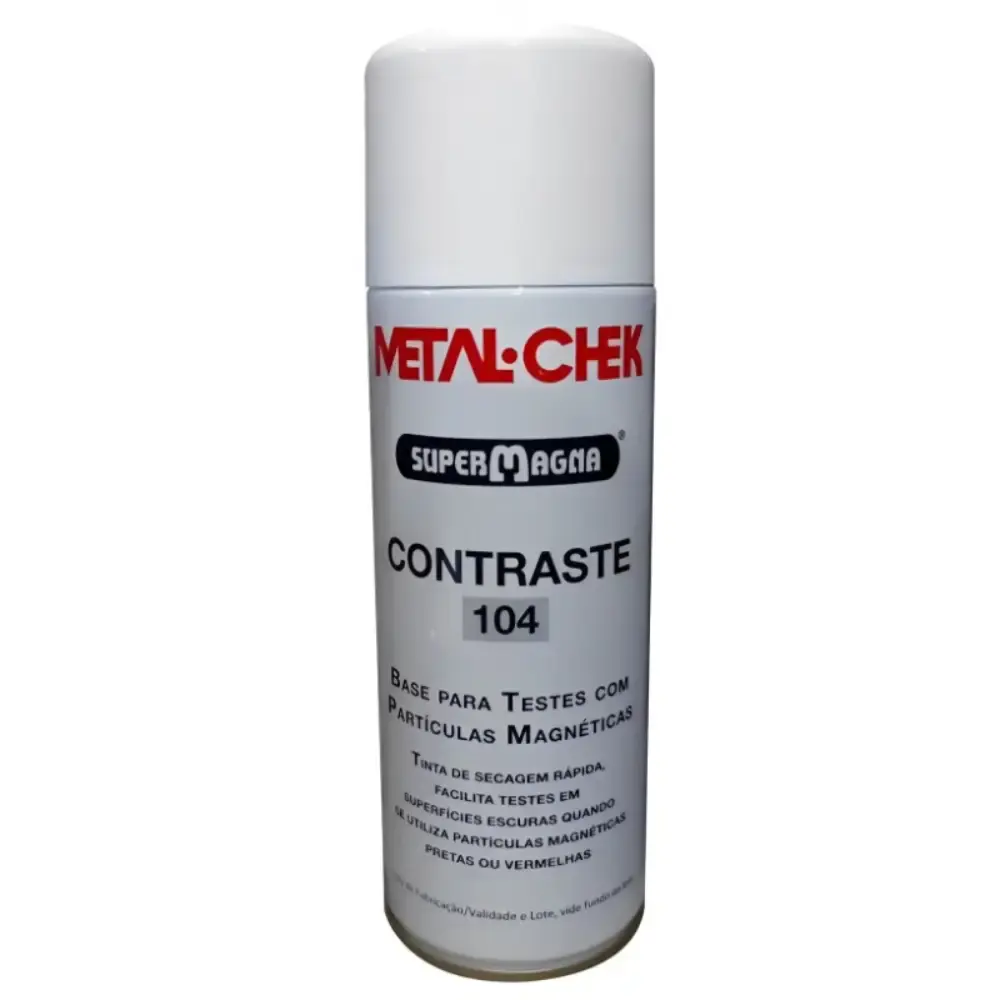 Tinta de contraste 104 branca supermagna por particulas magnéticas metal chek