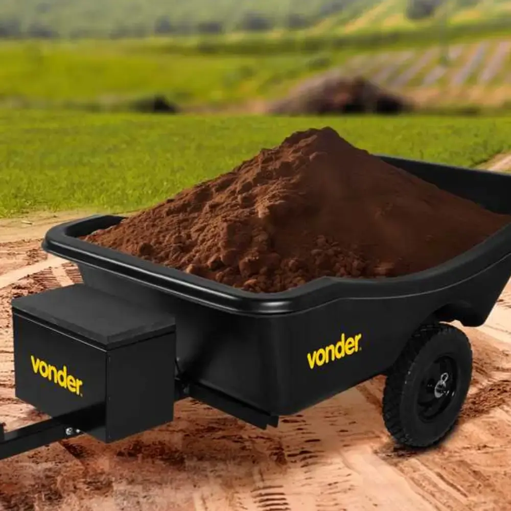 Carreta Agrícola para Motocultivador 200 kgf Plástico Reforçado VONDER — fotografia 5