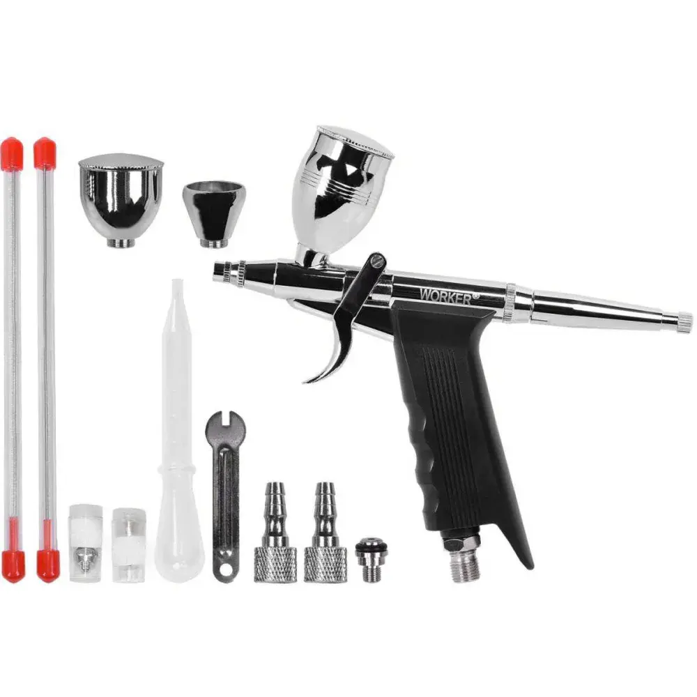 Pistola aerógrafo 16 peç Worker