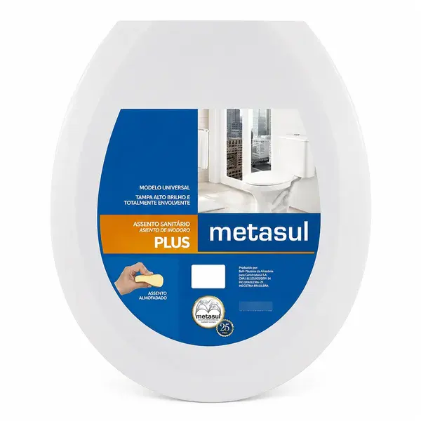 Assento sanitário plus branco - Metasul