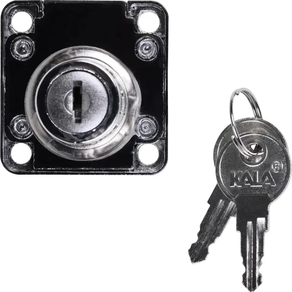 Fechadura universal para gaveta 32MM cromado Kala — fotografia 5