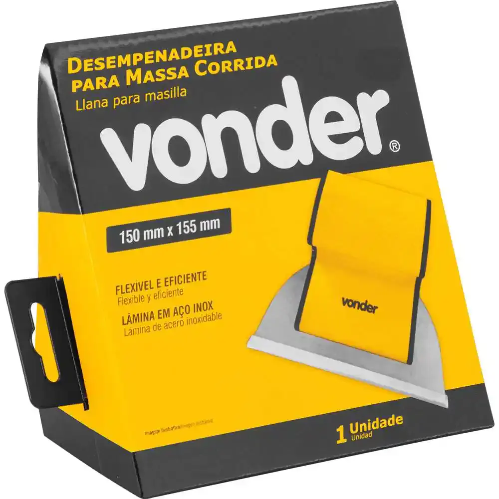 Desempenadeira para massa corrida 15CM Vonder — fotografia 5
