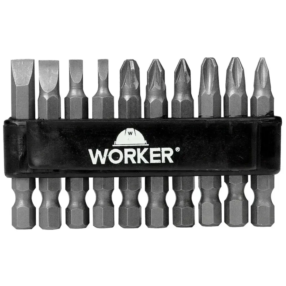 Jogo de bits para parafusadeira com 10 peç Worker — fotografia 5